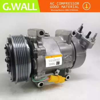 Новый компрессор кондиционера для Peugeot 206 307 для Citroen Fiat SD6v12 1449 1450 9671456680 9655191680 6453QG 6453QE