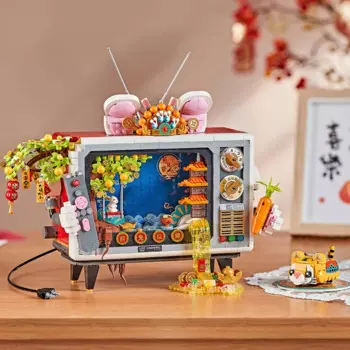Новый конструктор Мини идея кролик TV строительный блок MOC творческие развлечения телевизионная система фигурки кирпичи Новогодние игрушки для мальчиков подарки