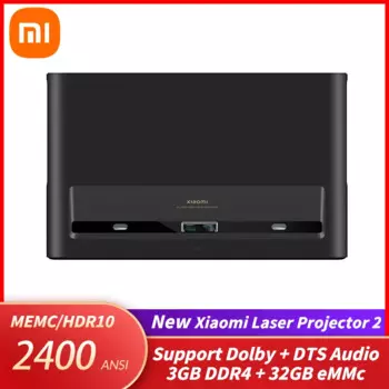 Новый лазерный проектор Xiaomi Mi 4K, проектор 2 2400ANSI-люмен, проекция ТВ, 3G + 32 ГБ, Android, домашний кинотеатр с поддержкой MEMC Dolby атмосферs DTS