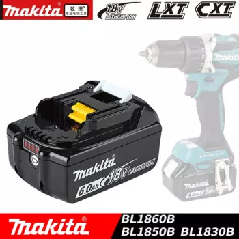 Новый литиевый аккумулятор Makita 18 в 6000 мАч, для электроинструмента LXT BL1860B BL1860 BL1850, сменный перезаряжаемый аккумулятор
