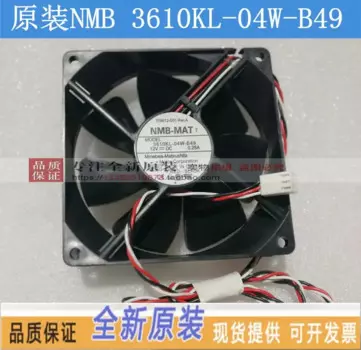 Новый NMB-MAT NMB 3610KL-04W-B49 9025 12V 9 см шарикоподшипник блок питания ATX вентилятор охлаждения