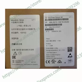 Новый оригинальный контроллер Plc 6SL3210-1SE16-0AA0 6SL3 210-1SE16-0AA0 PM340 инверторный модуль питания, Немедленная доставка