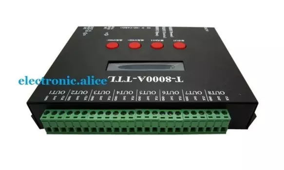 Новый программируемый радиочастотный синхронный контроллер T8000A- 8192 пикселей APA102,SK6812,WS2812B,WS2811 IC led strip