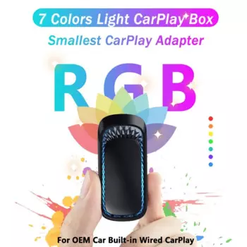 Новый RGB Mini CarPlay AI Box для Apple Carplay беспроводной адаптер автомобильный OEM проводной CarPlay к беспроводному USB-модем Plug and Play