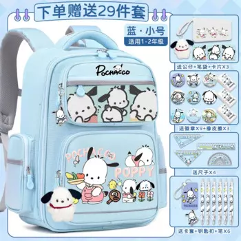 Новый школьный ранец Sanrio Pacha для учеников, вместительный Повседневный и легкий рюкзак на плечо, водонепроницаемый милый рюкзак