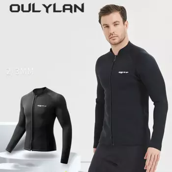 Новый Теплый неопреновый костюм для дайвинга Oulylan 2/3 мм с разрезом, костюм для плавания на открытом воздухе, костюм для серфинга, куртка для серфинга для мужчин и женщин
