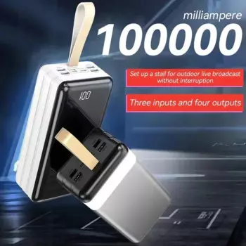 Новый внешний аккумулятор емкостью 100000 мАч для быстрой зарядки ноутбука