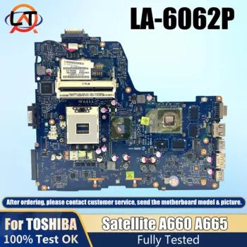 NWQAA LA-6062P материнская плата для ноутбука Toshiba Satellite A660 A665 материнская плата для ноутбука K000106370 K000104420 K000106380 DDR3
