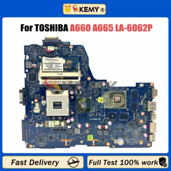NWQAA LA-6062P Материнская плата для ноутбука Toshiba Satellite A660 A665 Материнская плата для ноутбука K 000106370 К 000104420 К 000106380 ДР3