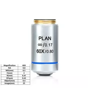 Объектив для микроскопа JLLSMCMGGX Plan Infinity 4X 10X 20X 40X 60X 100X