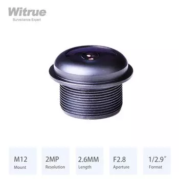Объектив Witrue M12 2,6 мм для камер видеонаблюдения