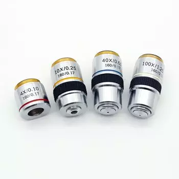 Объективы микроскопа JLLSMCMGGX 4X 10X 40X 100X
