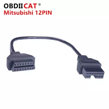 OBD II Диагностический кабель для кабелей, 12-контактный OBD2 кабель с 16-контактным разъемом для Mit-sub-ishi 12-контактный адаптер OBD