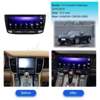 Обновленный радиоприемник QLED Android13 для Porsche Panamera 2010-2016 PCM3, автомобильный GPS-навигатор, автомобильный мультимедийный плеер, экран для автомобиля