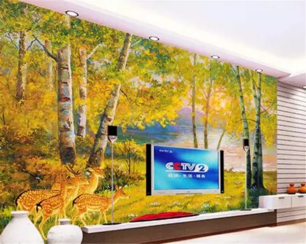 Обои beibehang для стен, 3 d, европейские классические золотые обои, Большая фотография, спокойное озеро, красивая фоновая стена