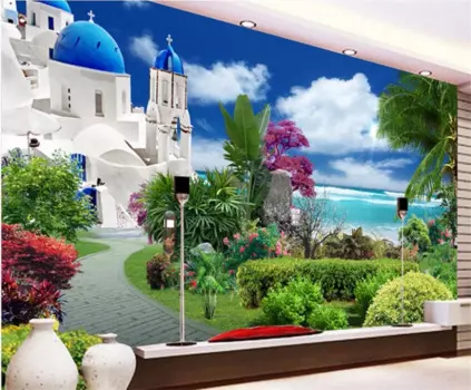 Обои beibehang на заказ, фотообои, Френки, Эгейский сад, HDTV, обои 3d, душевая лейка