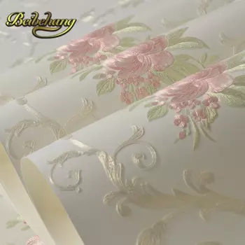 Обои beibehang, теплые обои для гостиной, спальни, полноценные нетканые обои, стереоскопические 3d пасторальные обои