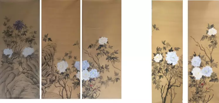 Обои Chinoisery ручная роспись пион цветы и птицы шелковая ткань для спальни/гостиной/Кабинета/столовой/дивана/ТВ обои