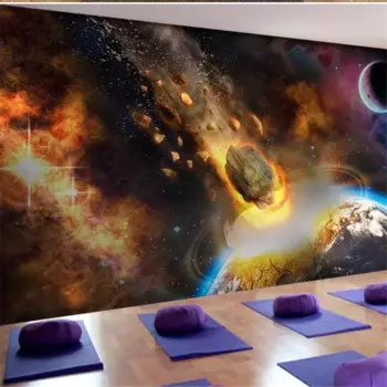 Обои на заказ wellyu, 3d обои, большая Вселенная, земля, комет, метеорит, настенные бумаги, домашний декор, настенная бумага