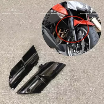 Обтекатель для переднего и бокового крыла вилки мотоцикла KAWASAKI Z1000 2010 2011-2013, яркий черный