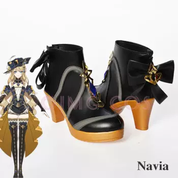 Обувь для косплея Navia аниме в китайском стиле Хэллоуин для Genshin Impact Women Game