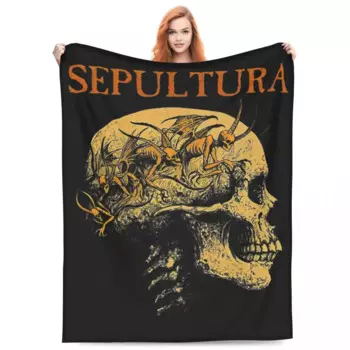 Одеяла Sepultura в стиле рок-группы, удобное ультрамягкое покрывало в металлическом корпусе, для постельного белья, спальни