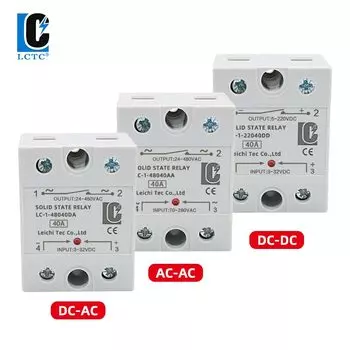 Однофазное твердотельное реле лейчуантек LC-1-48010-120DA 10A-120A