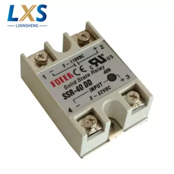 Однофазное твердотельное реле типа Fotek, твердотельное реле SSR 40DD 3-32VDC, вход к 5-60VAC выходу SSR, твердотельное реле