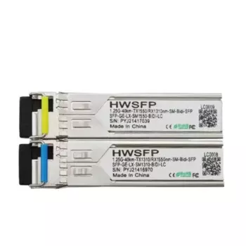 Одномодовый одноволоконный оптический модуль HWSFP1.25G 40kmGigabit AB, Концевая пара SFP-GE-LX-SM1310/1550-BIDI, Совместимость с Huawei H3C
