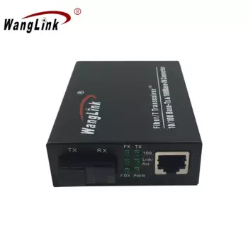 Одномодовый волоконный трансивер Wanglink 10/100 Мбит/с 1X1 SC 20KM