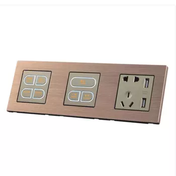 OEM Европейская настенная розетка, 2 USB-порта, гостиничный номер, электронный 3/4 кнопочный переключатель