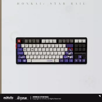 [Официальная] Механическая клавиатура Acheron, аниме Honkai: Star Rail, пользовательская трехрежимная беспроводная Bluetooth 5,0 RGB-клавиатура для геймера