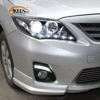 OKEEN 2p Светодиодный дневной ходовой светильник для Toyota Corolla 2010 2011 2012 2013 авто DRL головной светильник передняя крышка противотуманная фара автомобильные аксессуары