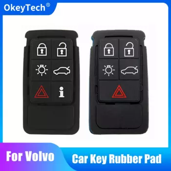 Смарт-клавиатура OkeyTech, запасная деталь для Volvo S60 V60 S70 V70 XC60 XC70, резиновый коврик для ремонта, 5, 6 кнопок