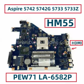 Олово-цифровой для ноутбука Acer Aspire 5742 5742G 5733 5733Z, материнская плата с HDMI HM55 DDR3 MBRJW02001 MB.RJW02.001