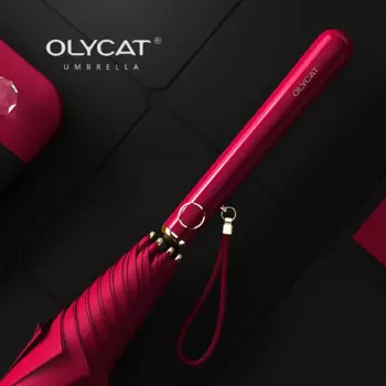 Olycat элегантный женский зонт с защитой от ультрафиолета, длинный дизайнерский зонт от дождя, женский уличный зонтик от солнца для гольфа, ветрозащитный пляжный зонтик для девочек