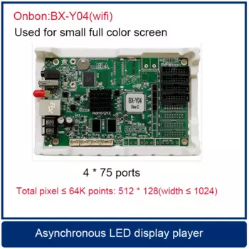 Onbon BX-Y04/Y04 (Wi-Fi), асинхронный Светодиодный дисплей, контроллер сети Wi-Fi, используемый для небольшого полноцветного экрана, lintel screen.
