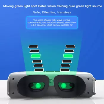 Оптика 3D массажер для глаз EMS точечный массаж Vision тренировочное устройство для восстановления детей восстановление близорукости очки зеленый свет защита глаз