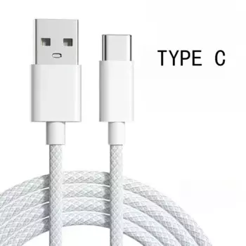 Оптовая продажа, 40 шт., 66 Вт, USB-кабель типа C, 3 А, провод для быстрой зарядки, плетение, 1 м/1,5 м/2 м, стандартные кабели для Xiaomi, Huawei, Samsung