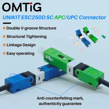Оптоволоконный Быстрый коннектор FTTH UNIKIT ESC250D SC/APC UPC, одномодовый оптический Быстрый коннектор, оригинальный