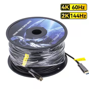 Оптоволоконный кабель AOC HDMI 2,0, 4K, 60 Гц, 20 м, 30 м, 50 м, высокоскоростной волоконный кабель HDMI 18 Гбит/с, HDR ARC HDCP2.2 для PS4/5 ТВ-приставок, ЖК-ПК