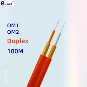 оптоволоконный кабель OM1 OM2 100 м дуплексный 3 мм 2 мм Многомодовый оранжевый для оптоволоконного патчкорда ftth оптический провод FTTHELINK