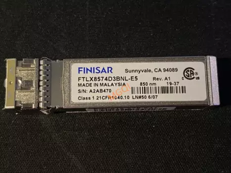 Оптоволоконный модуль Finisar SFP 10 ГБ, фотография 019-078-041 10Gbase-SR SFP + модуль приемопередатчика