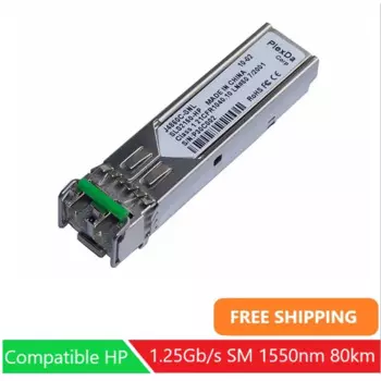 Оптоволоконный оптический трансивер Plexda 1,25 Гбит/с SMF нм 80 км J4860C SFP, модуль 1000BASE-ZX SFP для совместимого HP (J4860C-SNL)