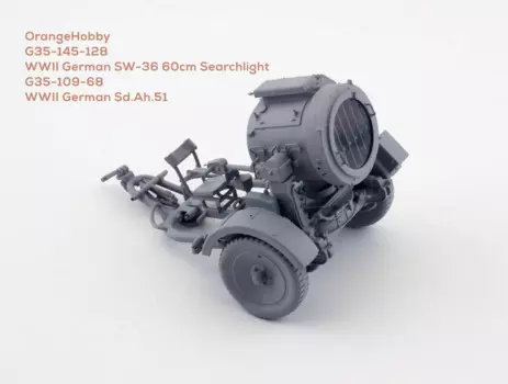 Оранжевая хобби G35-145 и G35-109 1/35 немецкий 60-сантиметровый прожектор времен Второй мировой войны, немецкий Sd.Ah.51, наборы для 3D-печати