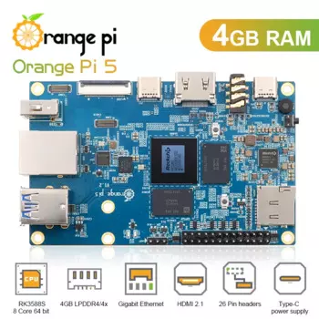 Оранжевый Pi 5, 4 гб, 8 гб, 16 гб, модуль PCIE RK388S V 4A, блок питания, акриловые фотолампы, опционально для Opi Run, ос Android