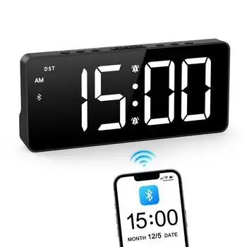 ORIA Цифровые часы-будильник 7'' Bluetooth