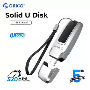 ORICO USSD твердотельный u-диск 520 МБ/с./с флеш-накопитель металлический USB флеш-накопитель Тип C 1 ТБ 512 ГБ 256 ГБ 128 ГБ сверхскоростные флешки