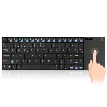 Оригинальная беспроводная клавиатура Zoweetek Mini i12plus 2,4 ГГц, испанская, английская, немецкая клавиатура с тачпадом для приставки Android SmartTV