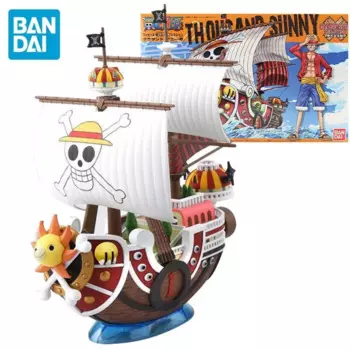 Оригинальная цельная лодка Bandai, большая лодка 01 тысяча солнечных, Сборная модель, настольное украшение